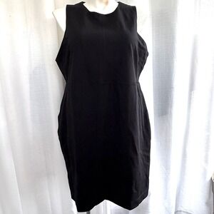 Boden Black Ponte Sheath Dress Women's Size 16/18 NWT Classic Chic Timeless